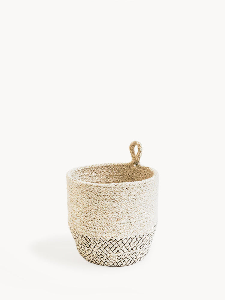 Amari Jute Loop Bin - Black