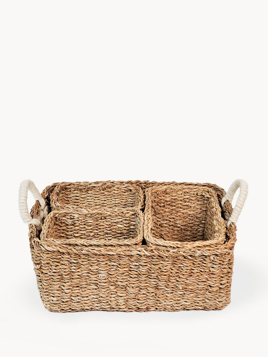 Seagrass & Jute Savar Everything Basket
