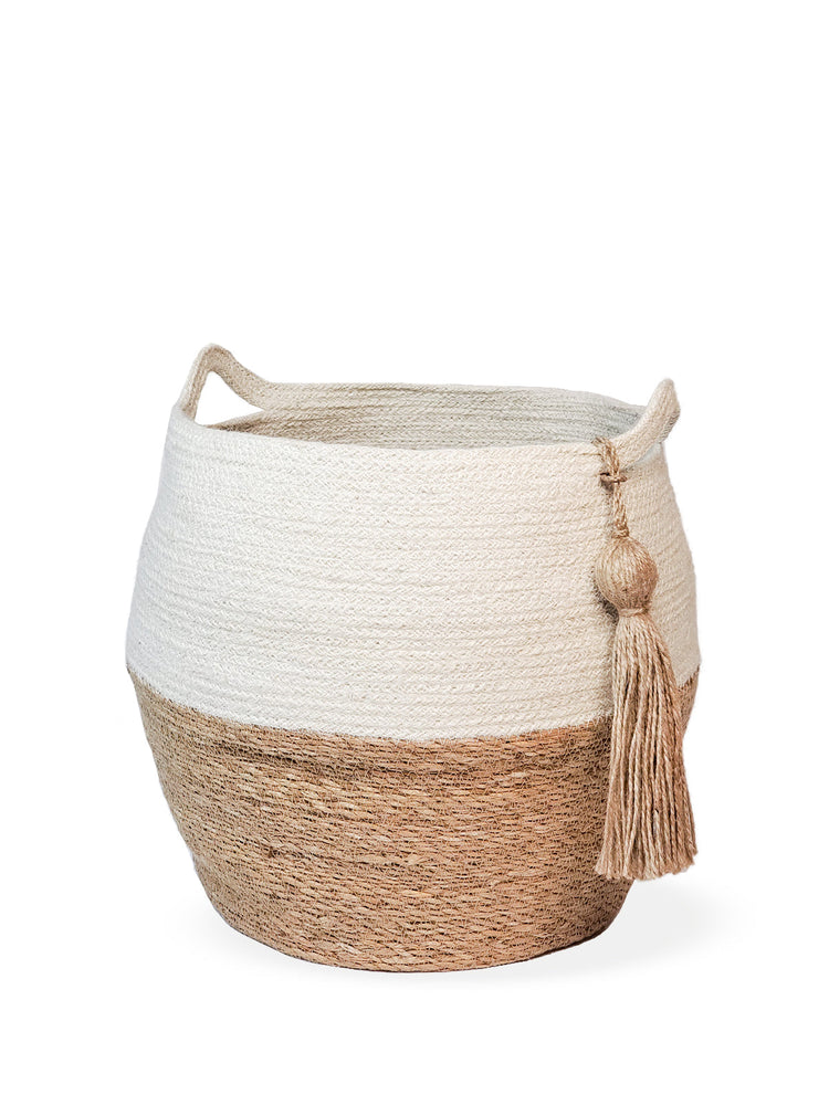 Jute & Seagrass Agora Jar Basket - Natural