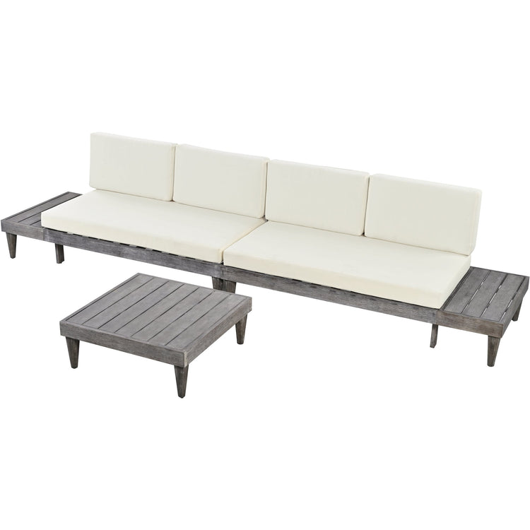 3-Piece Patio Furniture  Solid Wood Set