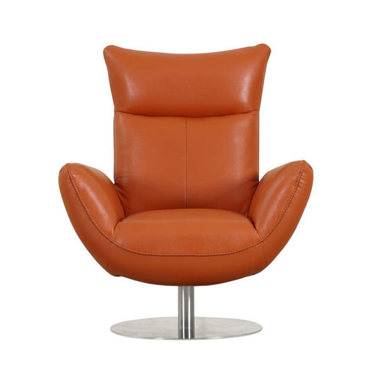 Modern Genuine Italian Leather Lounge Chair