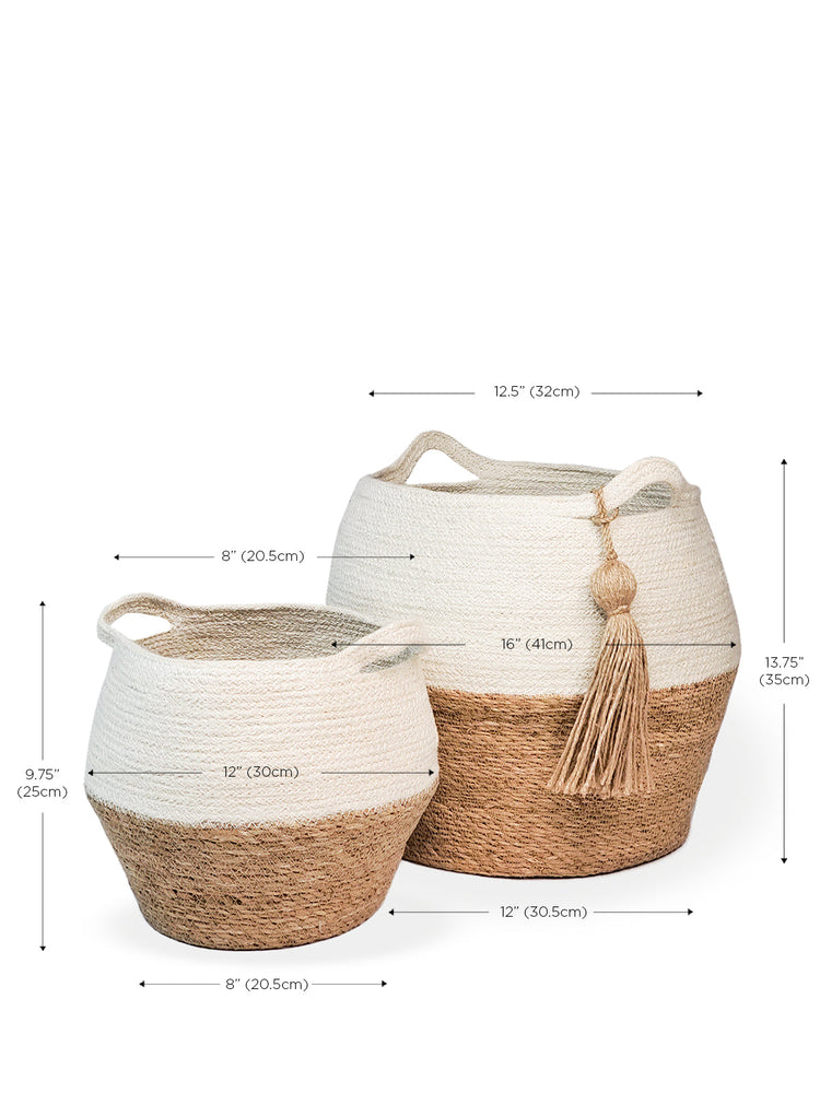 Jute & Seagrass Agora Jar Basket - Natural