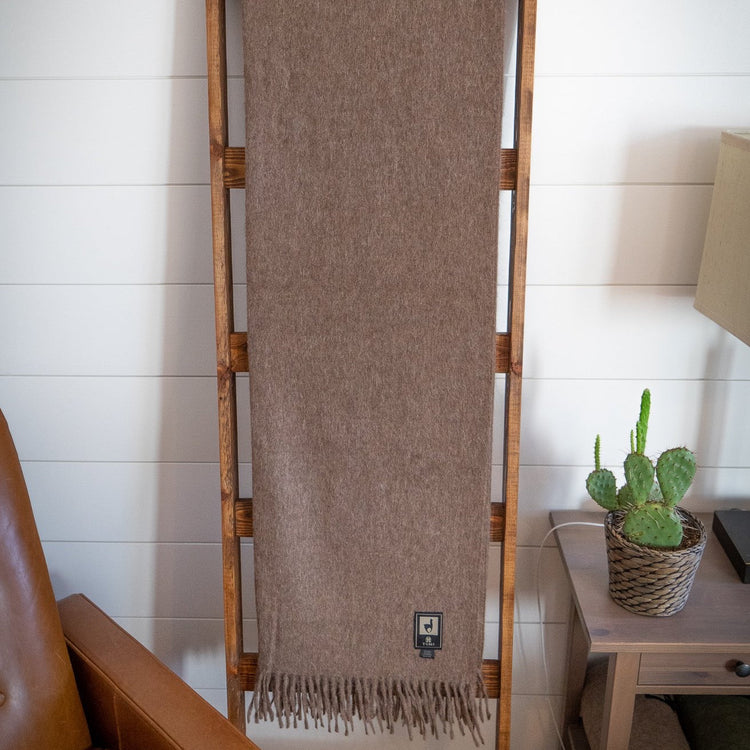 Alpaca Wool Throw Blanket - Solid Colors