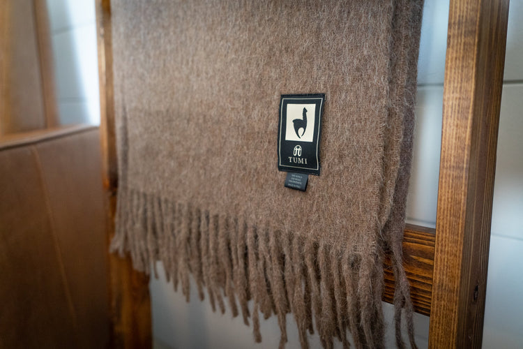 Alpaca Wool Throw Blanket - Solid Colors