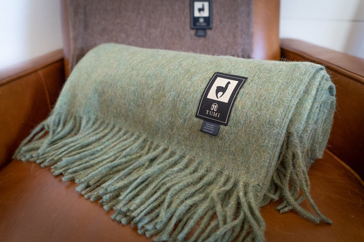 Alpaca Wool Throw Blanket - Solid Colors