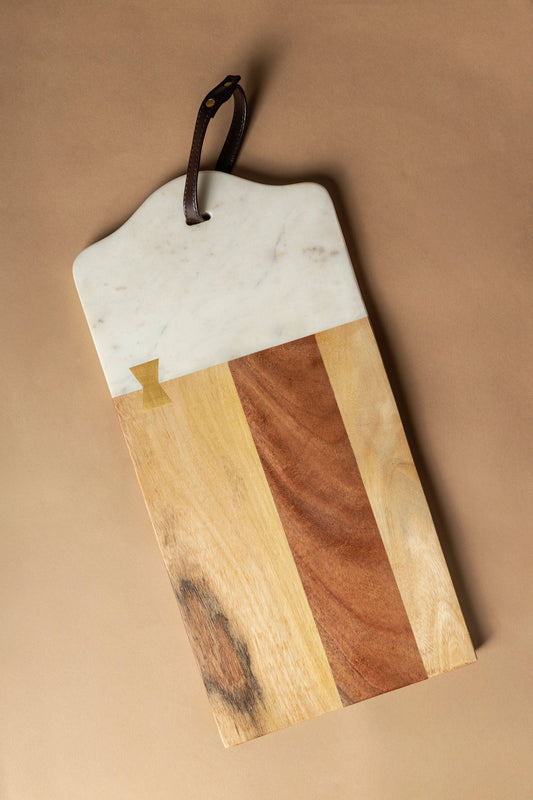 Darvaza Marble & Wood Cutting Board