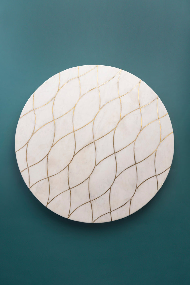 Miranda Marble Lazy Susan, 16"