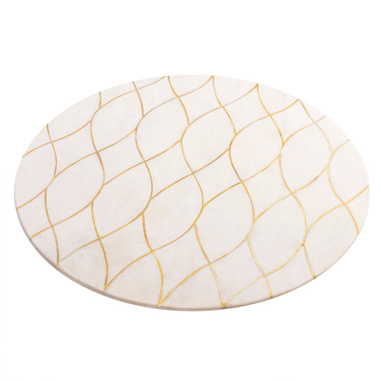 Miranda Marble Lazy Susan, 16"