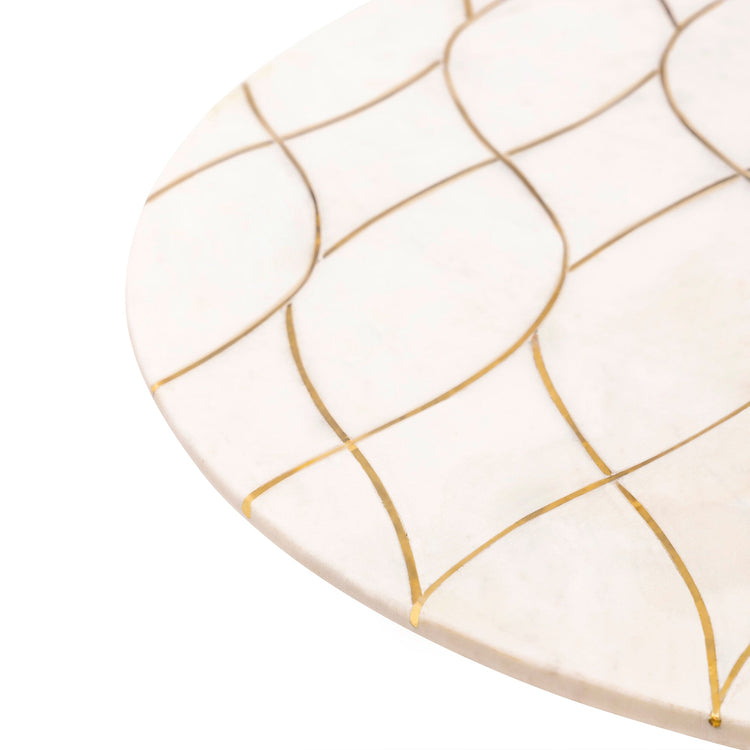 Miranda Marble Lazy Susan, 16"