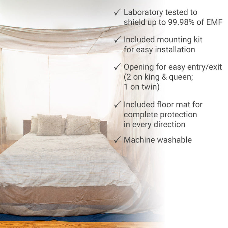 Shield Your Body- EMF Protection Faraday Bed Canopy