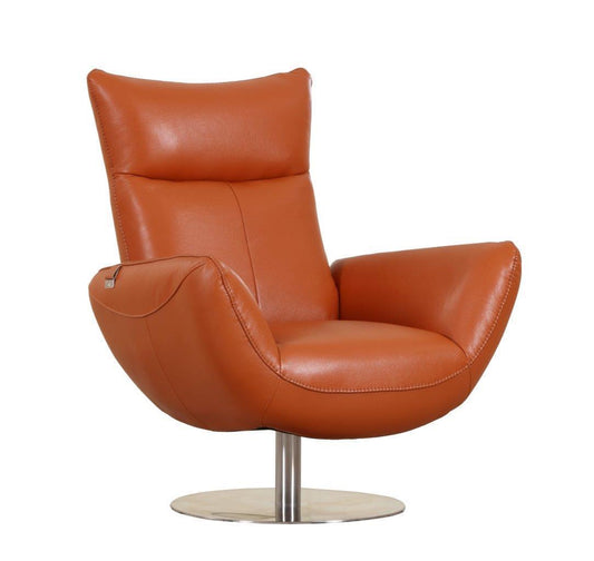 Modern Genuine Italian Leather Lounge Chair