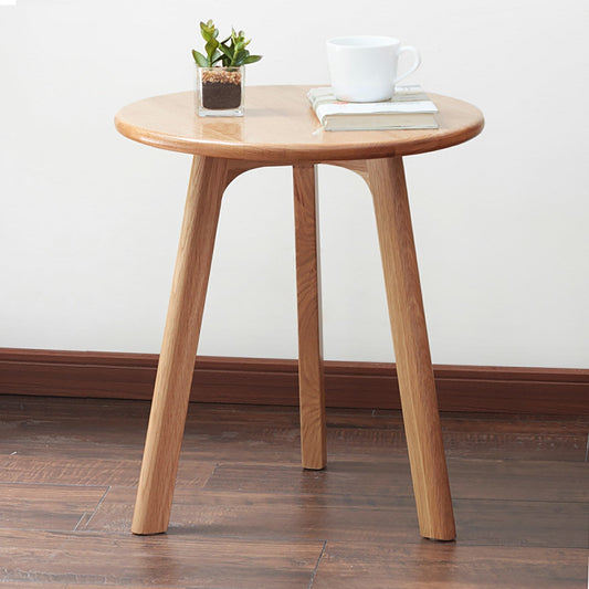 Solid Oak Wood Side Table