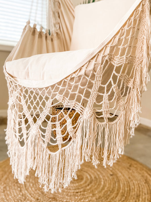 White Crochet Hammock Swing Chair | NINA