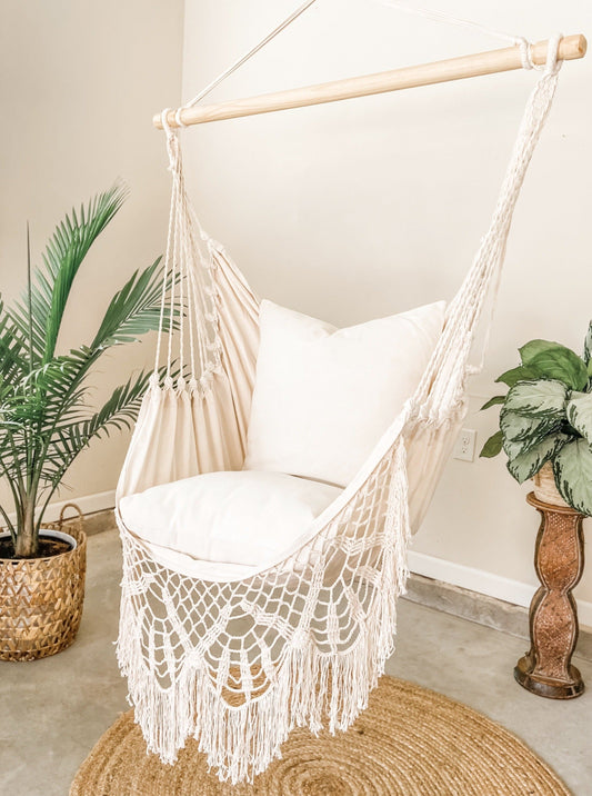 White Crochet Hammock Swing Chair | NINA