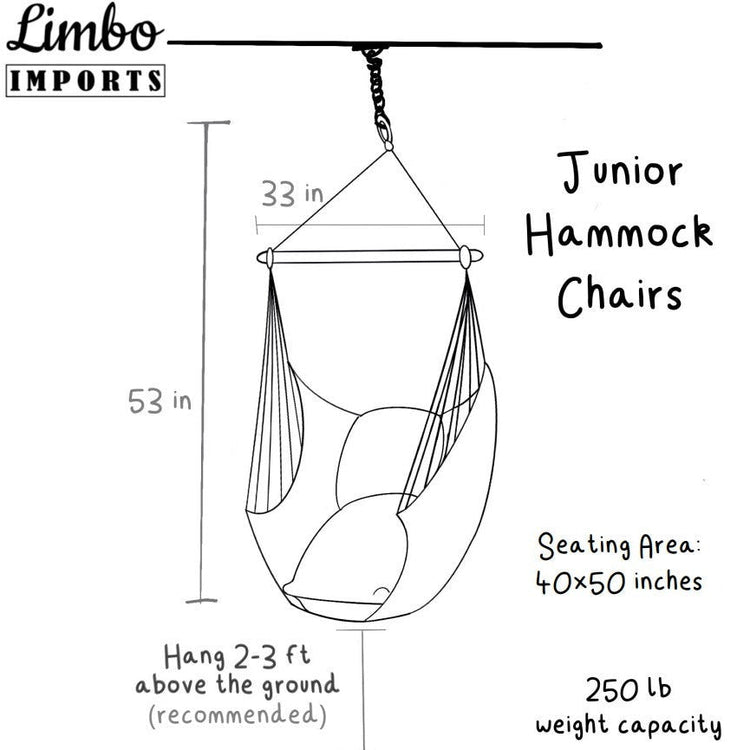 Junior White Macrame Hammock Swing Chair  | SERENA IVORY Jr.