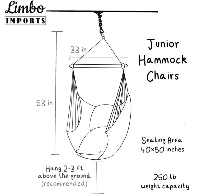 Junior Boho Indoor Hammock Chair With Tassels | LOLITA Jr.