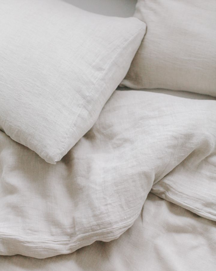 Linen Duvet Cover Set - Natural Chambray