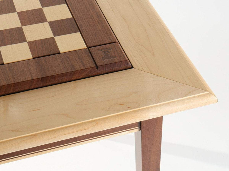 JLP Walnut Maple Premium Hardwood Chess Table